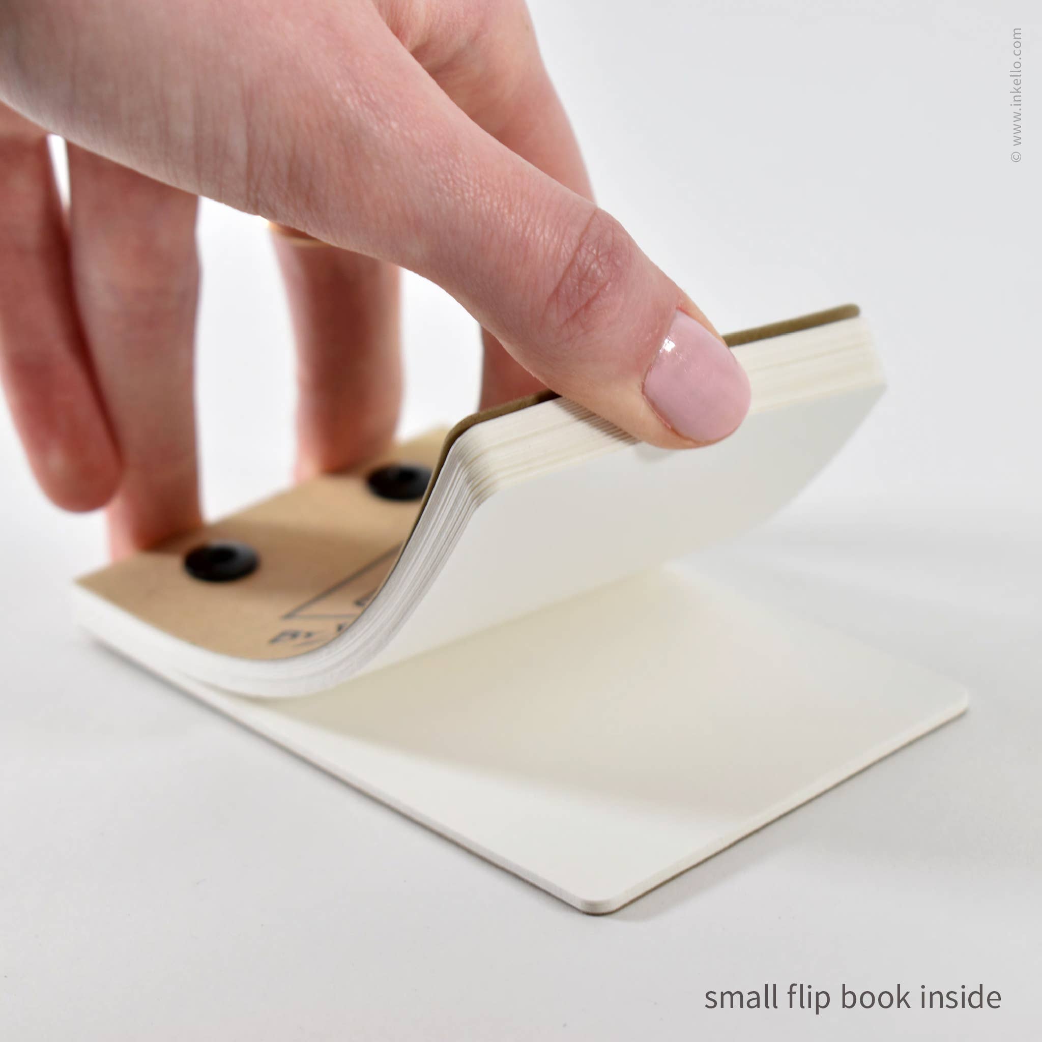 Draw-Your-Own Flip Book + Pencil - Kraft Brown