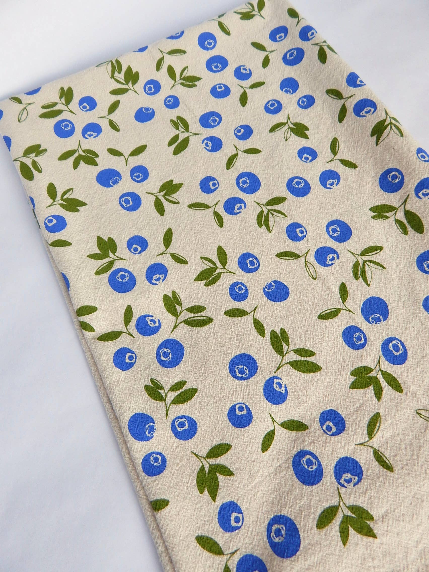 Blueberry Handprinted Kitchen Tea Towel