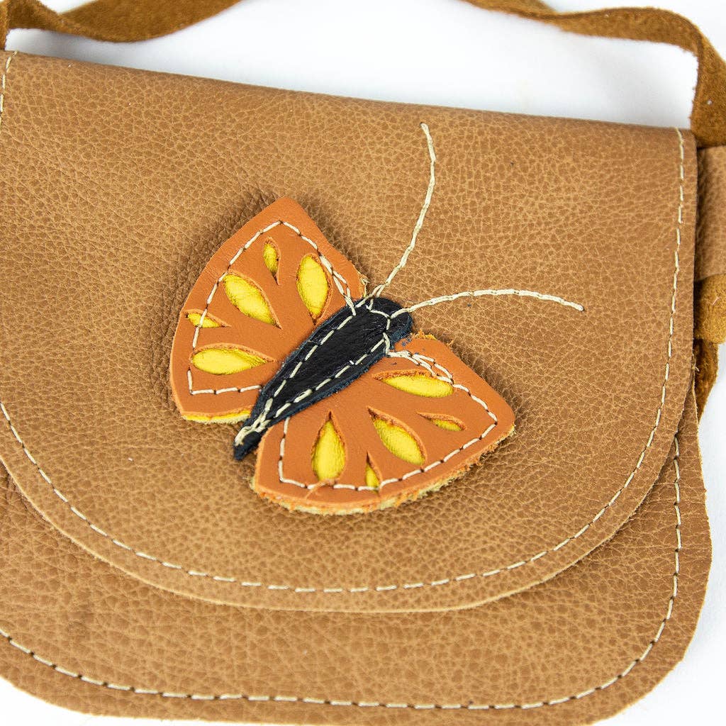 Butterfly Leather Kid's Size Purse