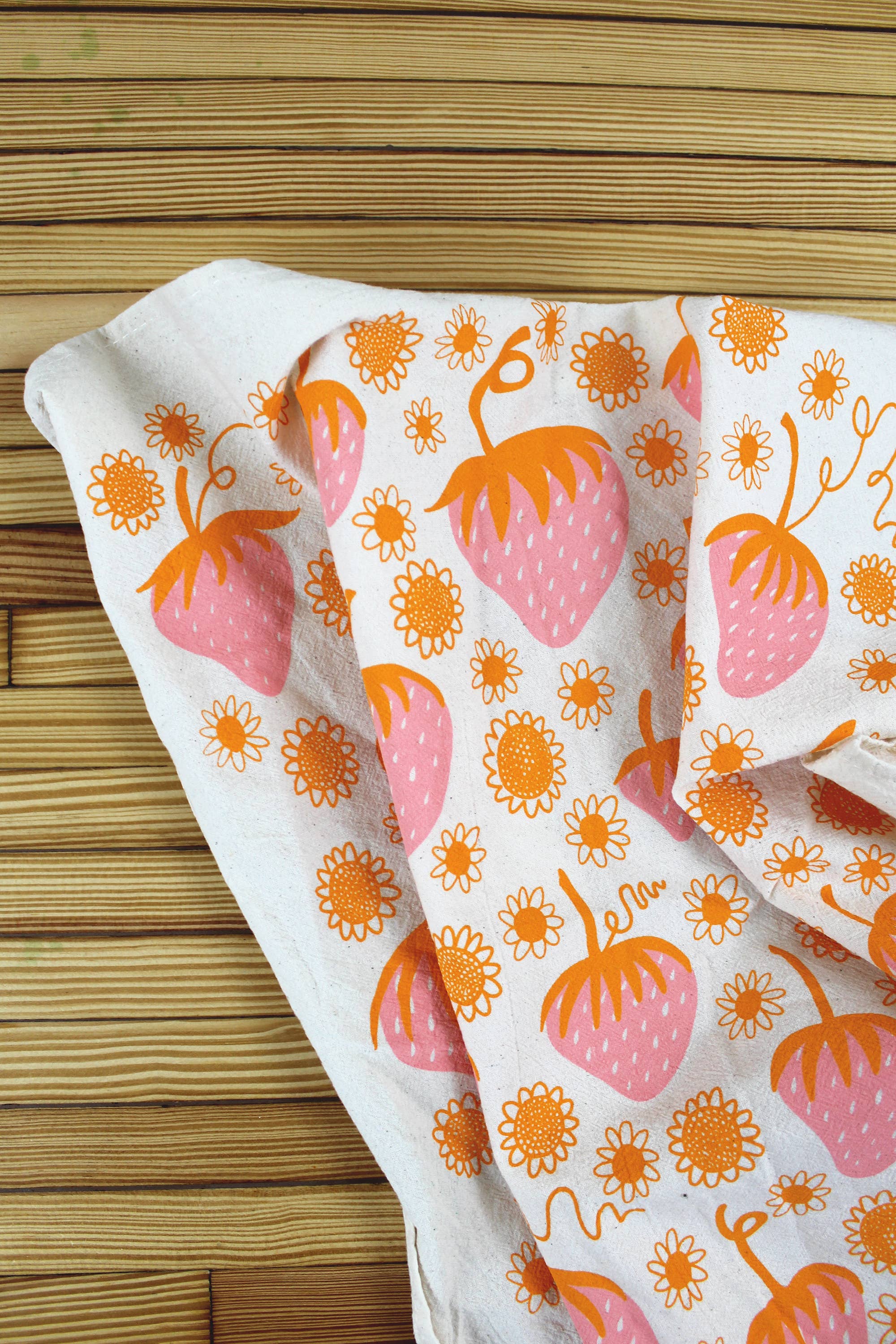 Strawberry Printed Tea Towel