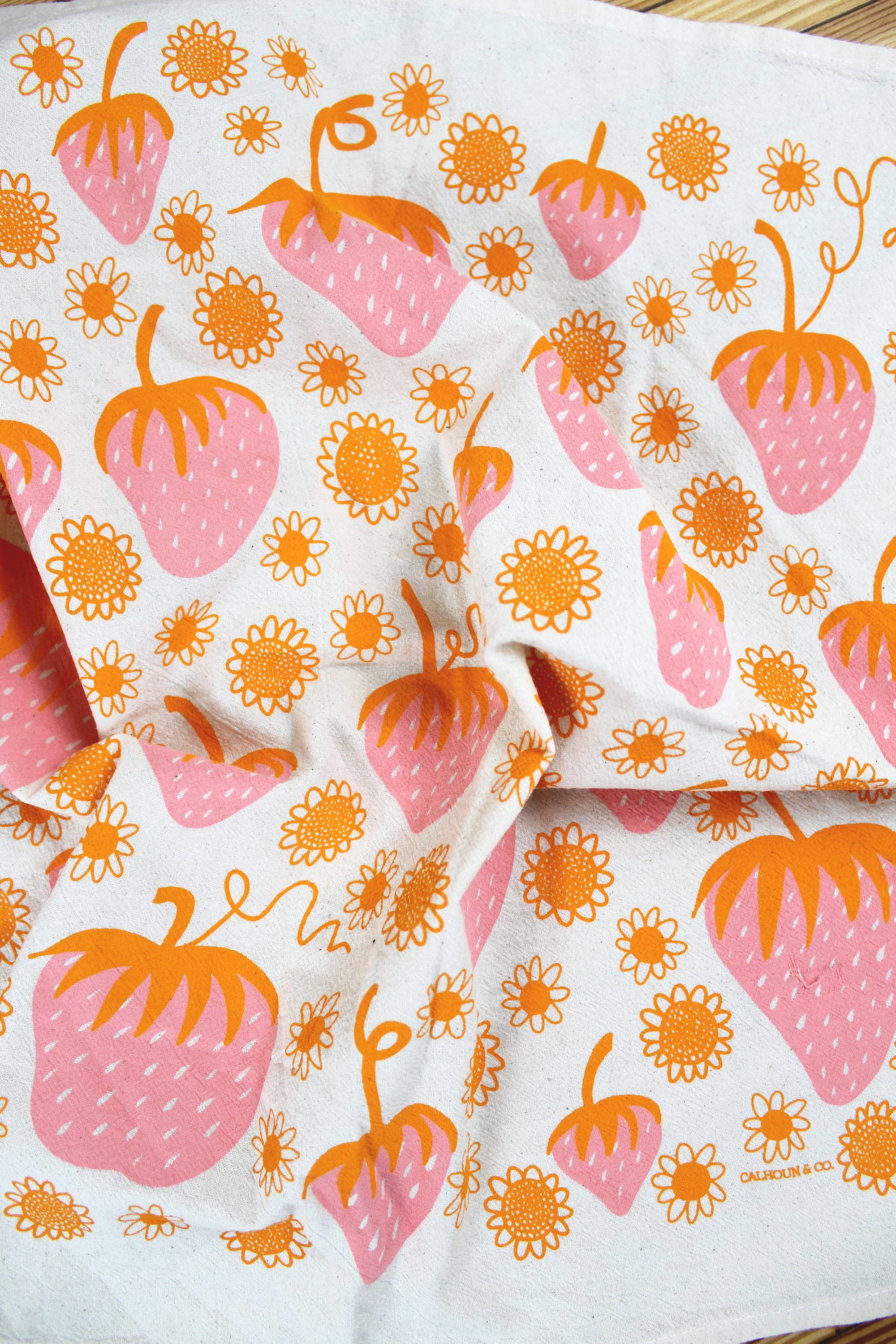 Strawberry Printed Tea Towel