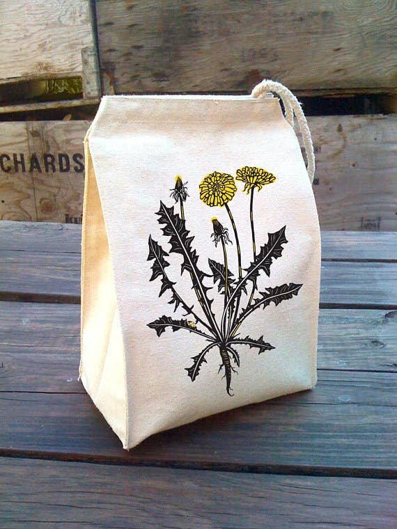 Dandelion Recycled Cotton Lunch Bag