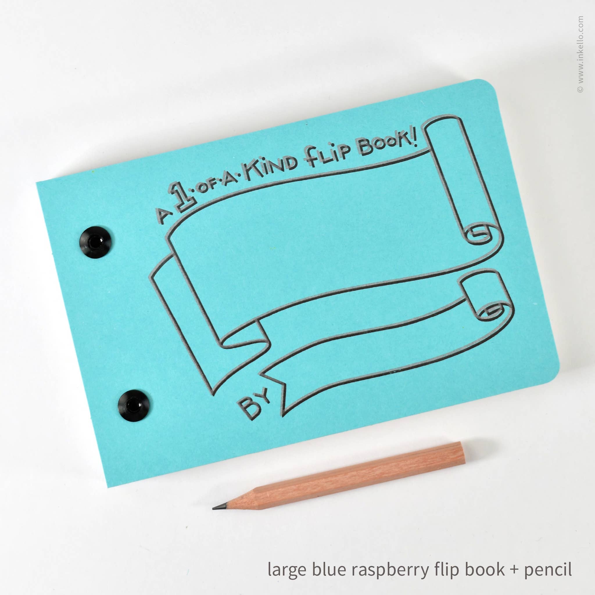 Blue Raspberry Draw-Your-Own Flip Book + Pencil