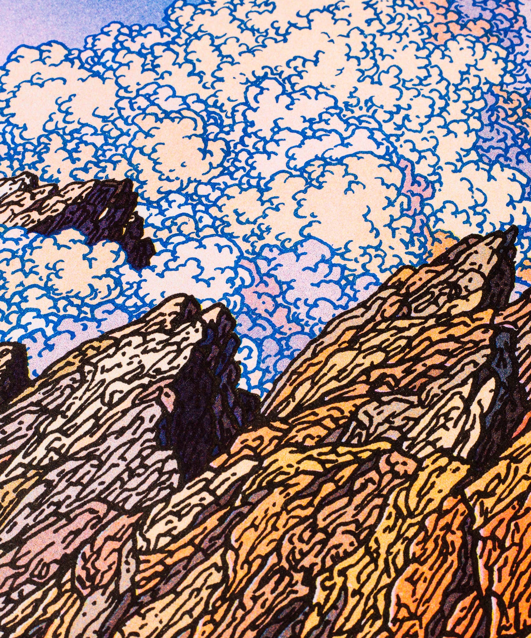 Les Dents du Midi - A3 poster - Clement Vuillier