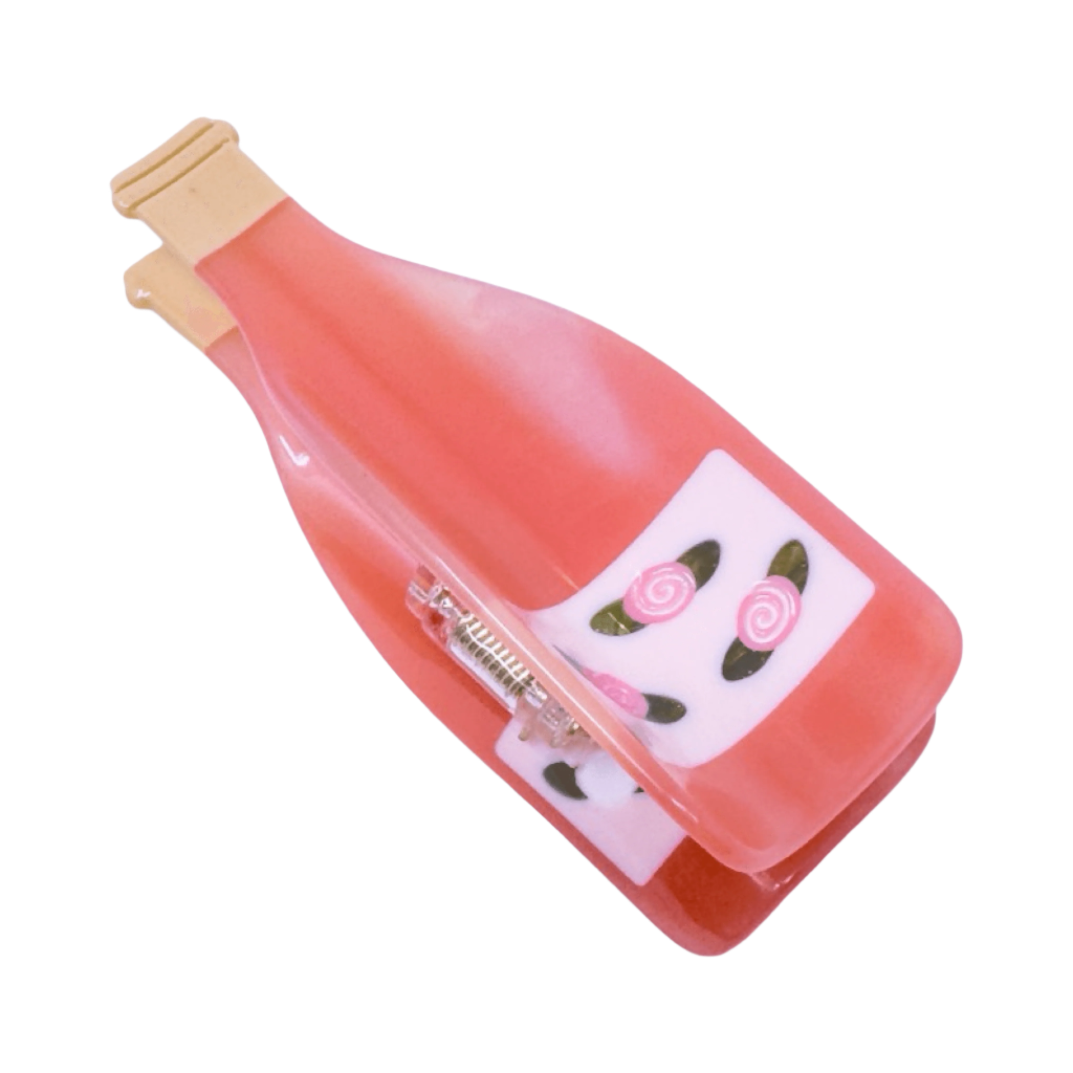 Large Rose Wine Bottle Hair Claw Clip