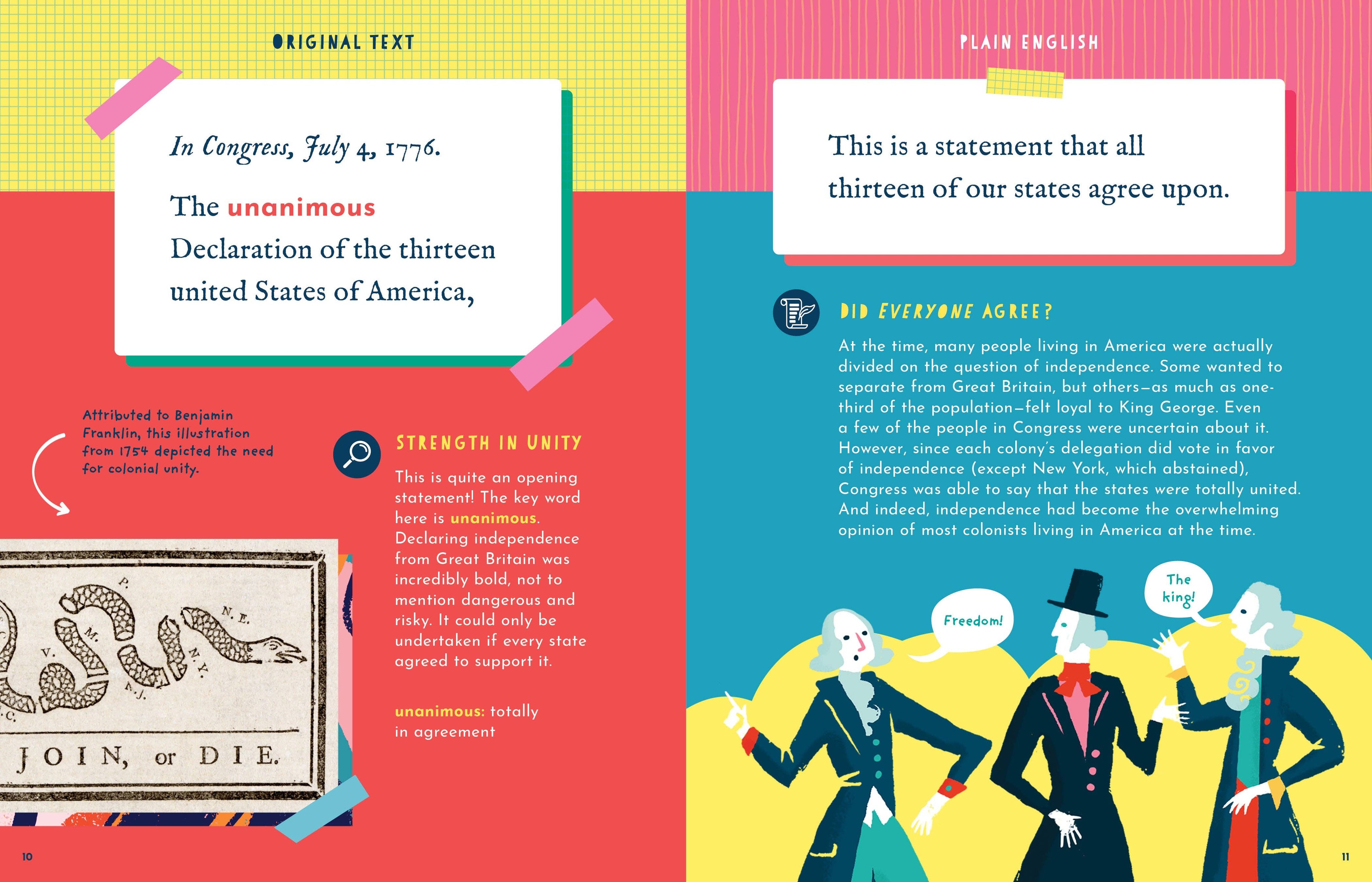 The Side-by-Side Declaration of Independence (Kids Book)