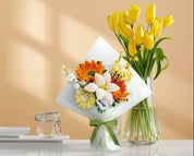 DIY Chenille Flower Bouquet Kit – Orange Mix