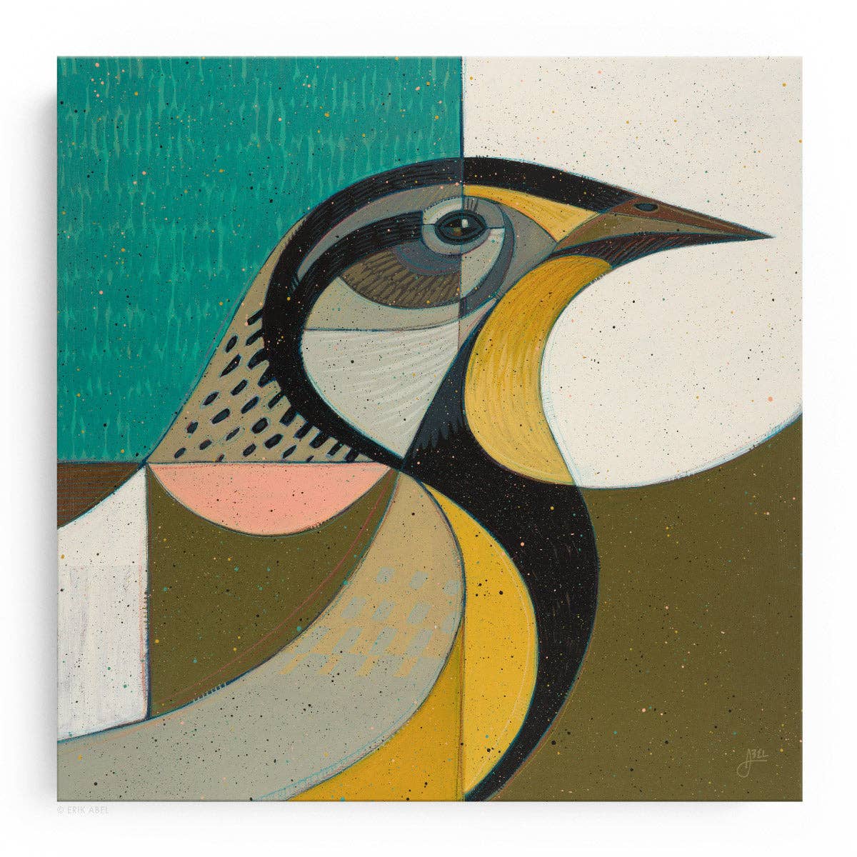 Meadowlark - Giclee Fine Art Print 12"x12"