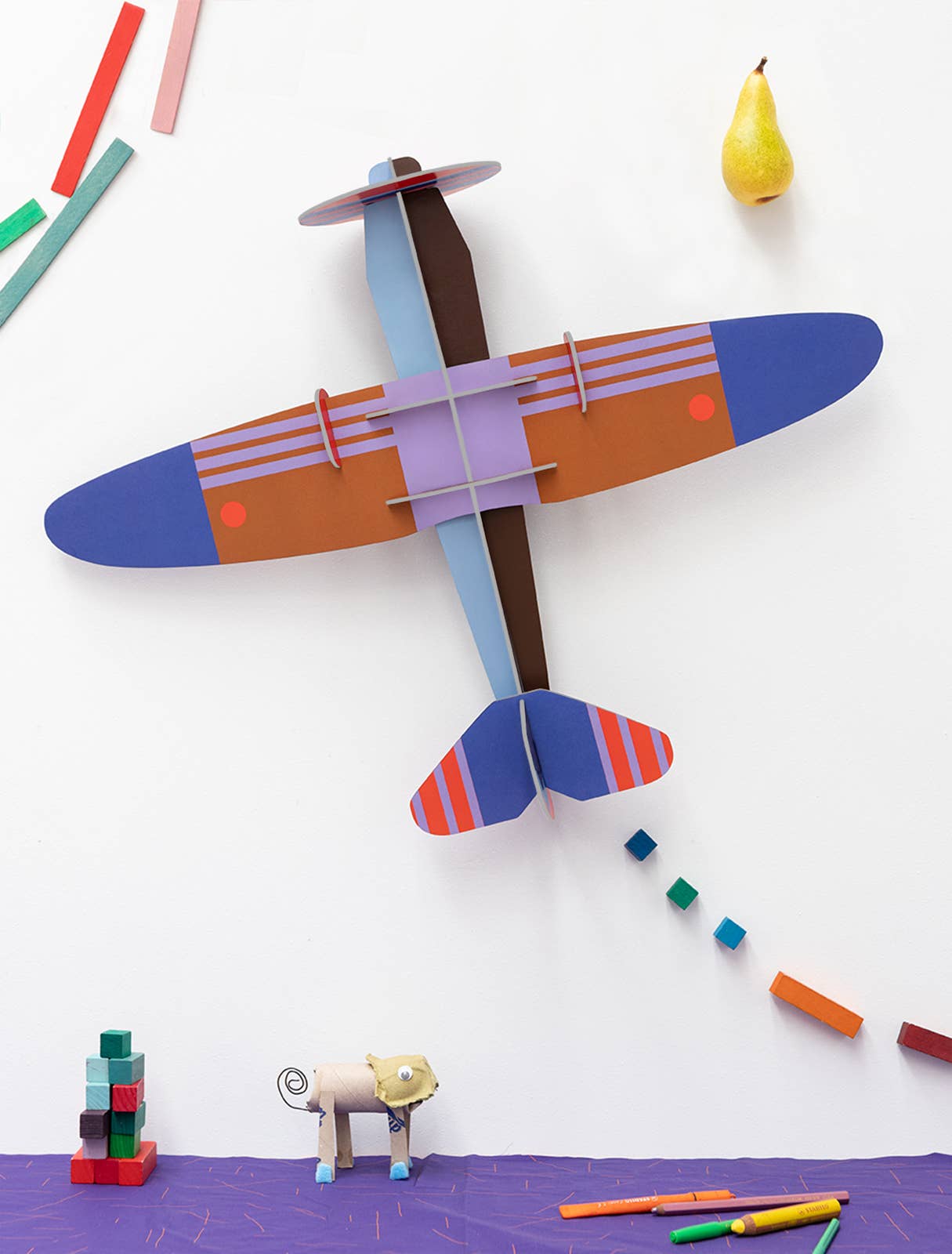 Deluxe Propeller Plane 3D DIY Wall Art