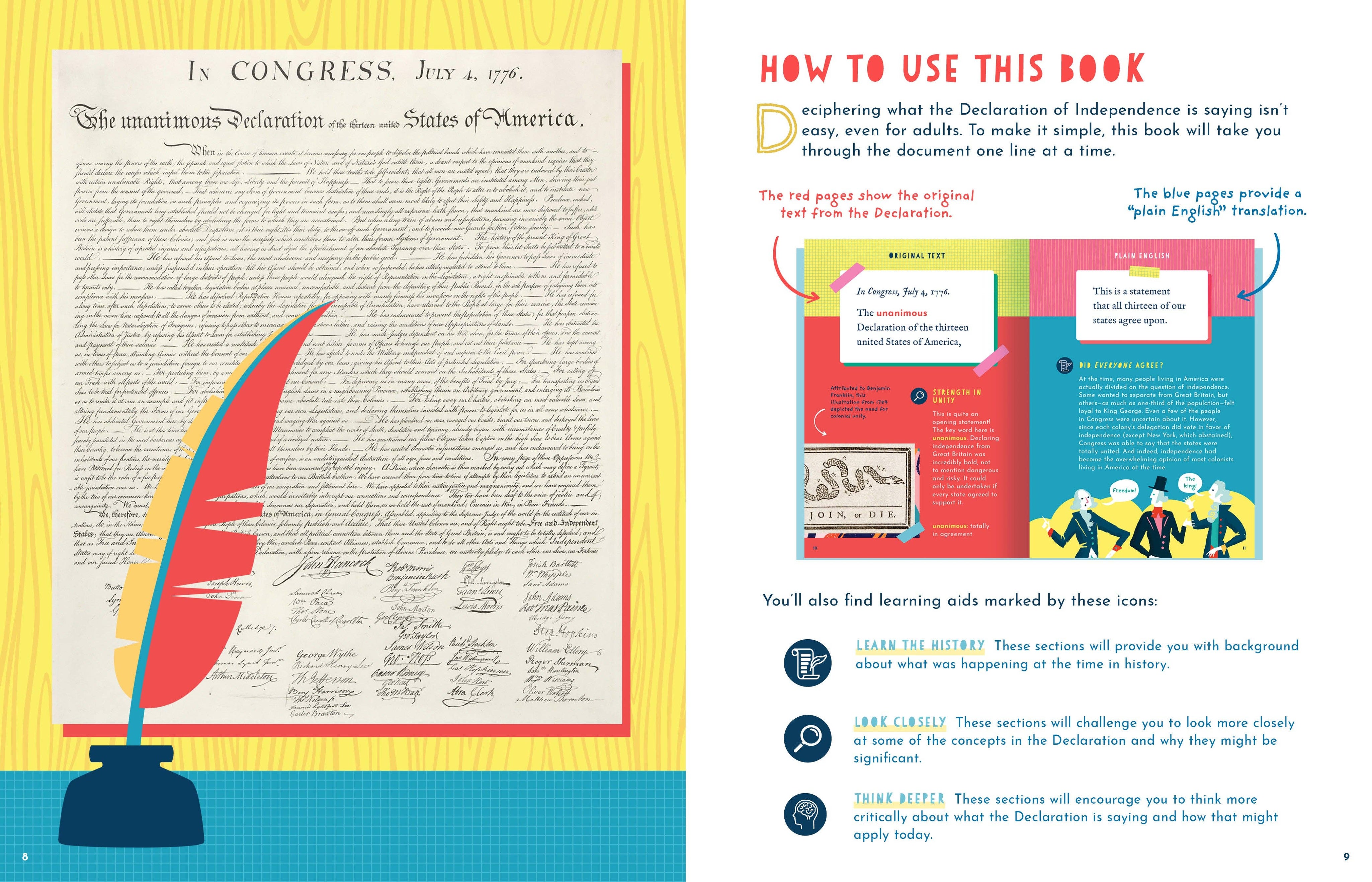 The Side-by-Side Declaration of Independence (Kids Book)