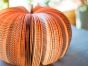 Book Pumpkin - Rustic Orange