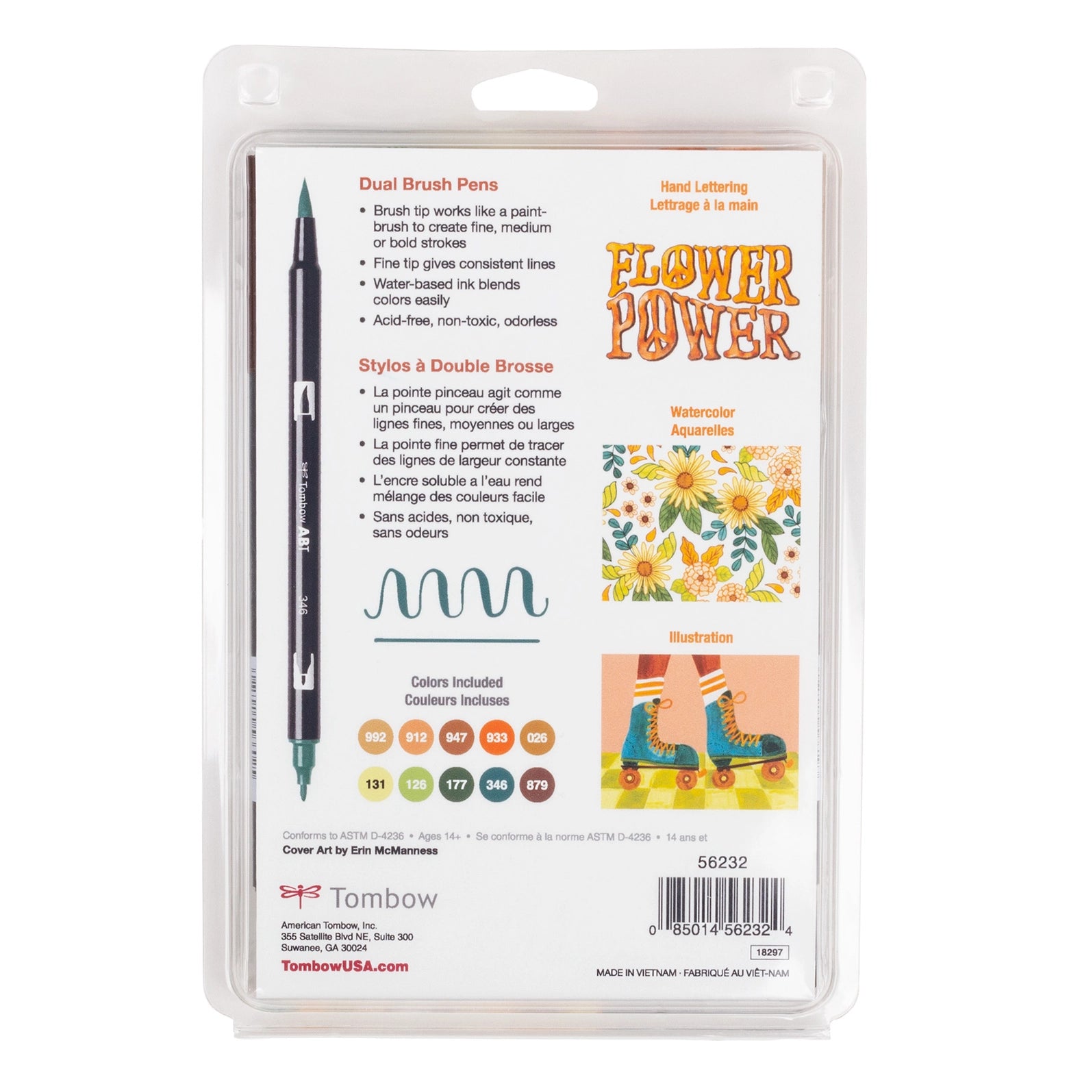 Seventies Dual Brush Art Markers - 10 Pk