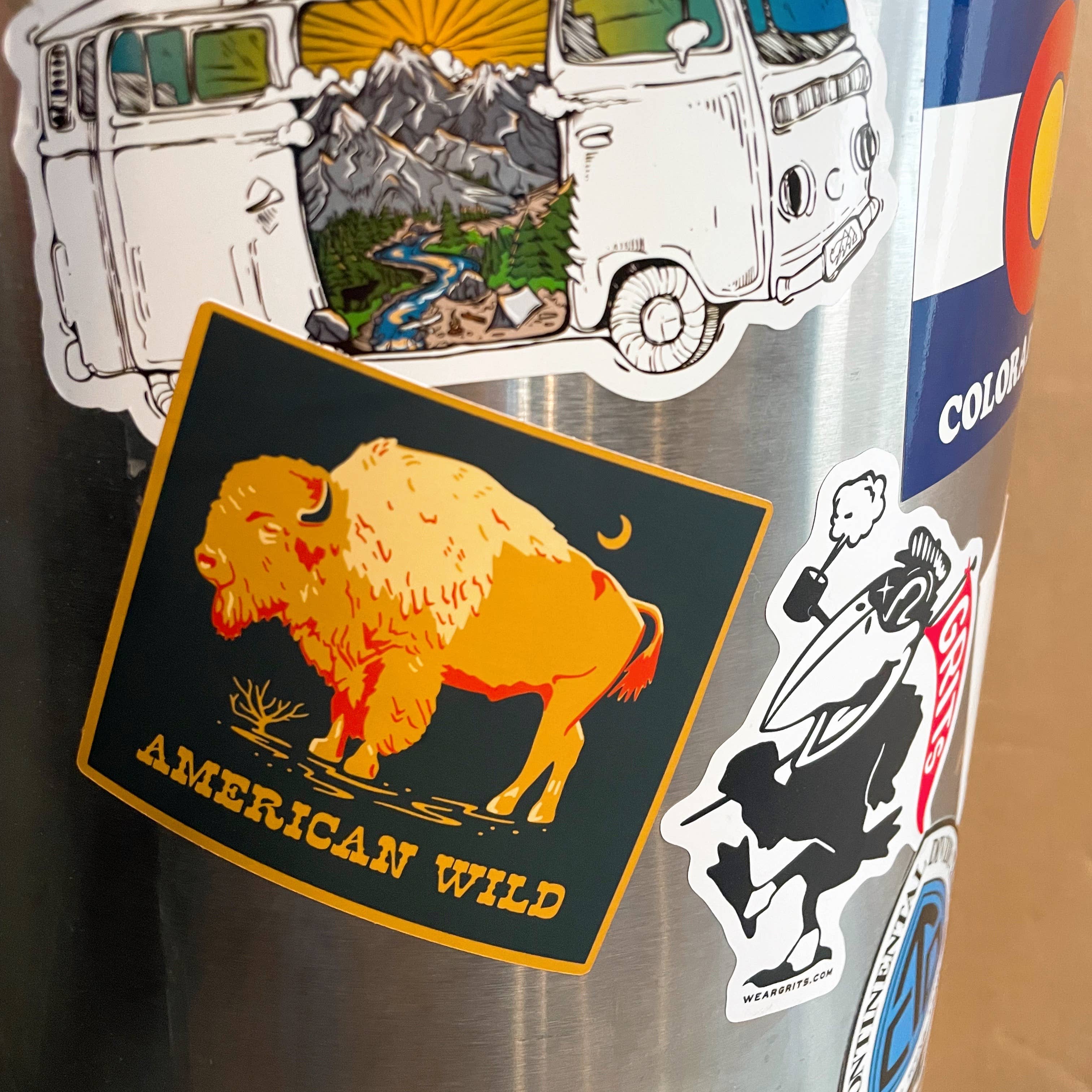 Caroline Clark - American Wild Bison Sticker