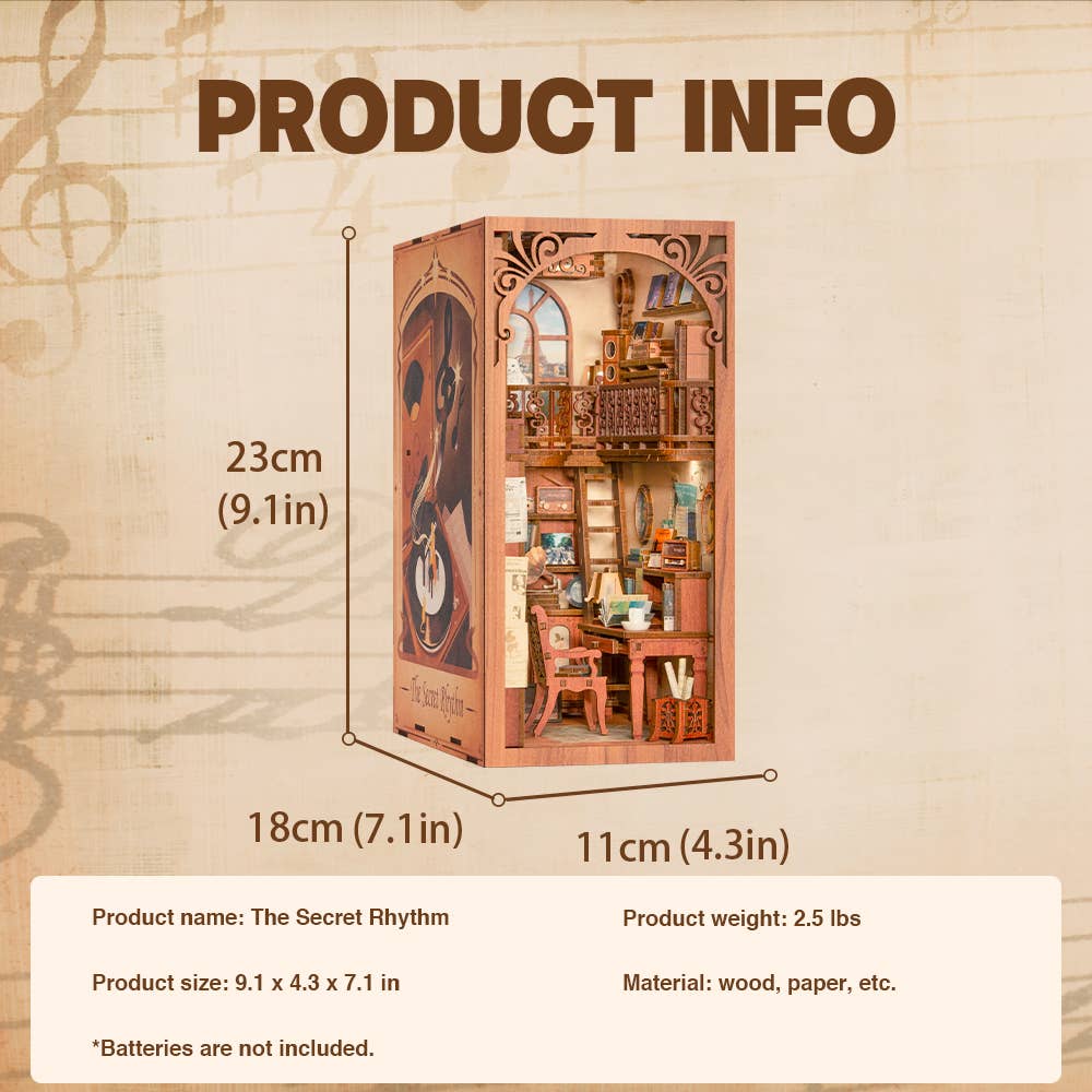 The Secret Rhythm with Dust Cover: DIY Book Nook Kit