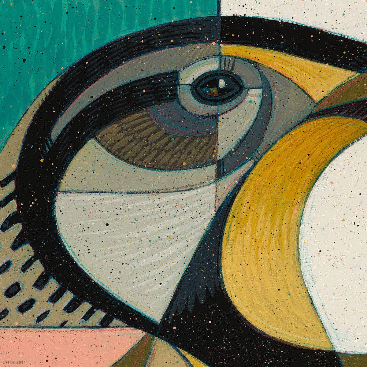 Meadowlark - Giclee Fine Art Print 12"x12"