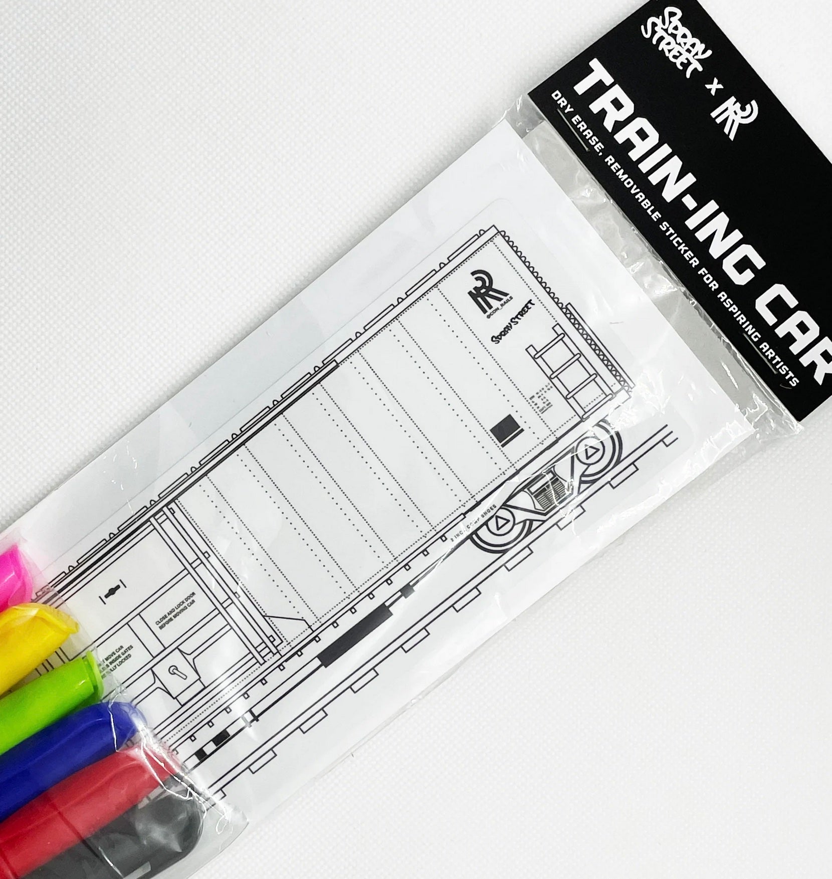 TRAIN-ING CAR Boxcar Dry Erase Sticker - Spray Street (Copy)