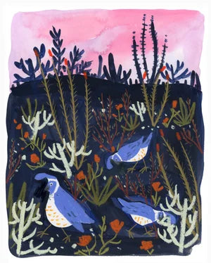 Twilight Quail Giclee Print by Melissa Lakey