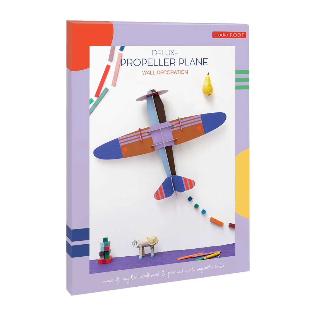 Deluxe Propeller Plane 3D DIY Wall Art