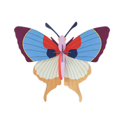 Plum Fringe Butterfly: 3D DIY Wall Art Kit