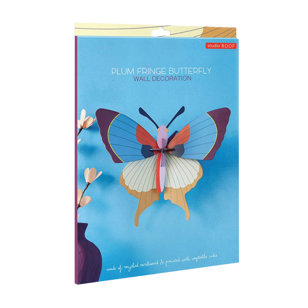 Plum Fringe Butterfly: 3D DIY Wall Art Kit
