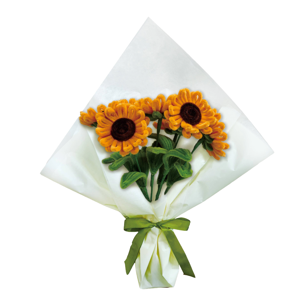 DIY Chenille Flower Bouquet Kit – Sunflower
