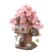 DIY Wooden Puzzle: Sakura Tree House