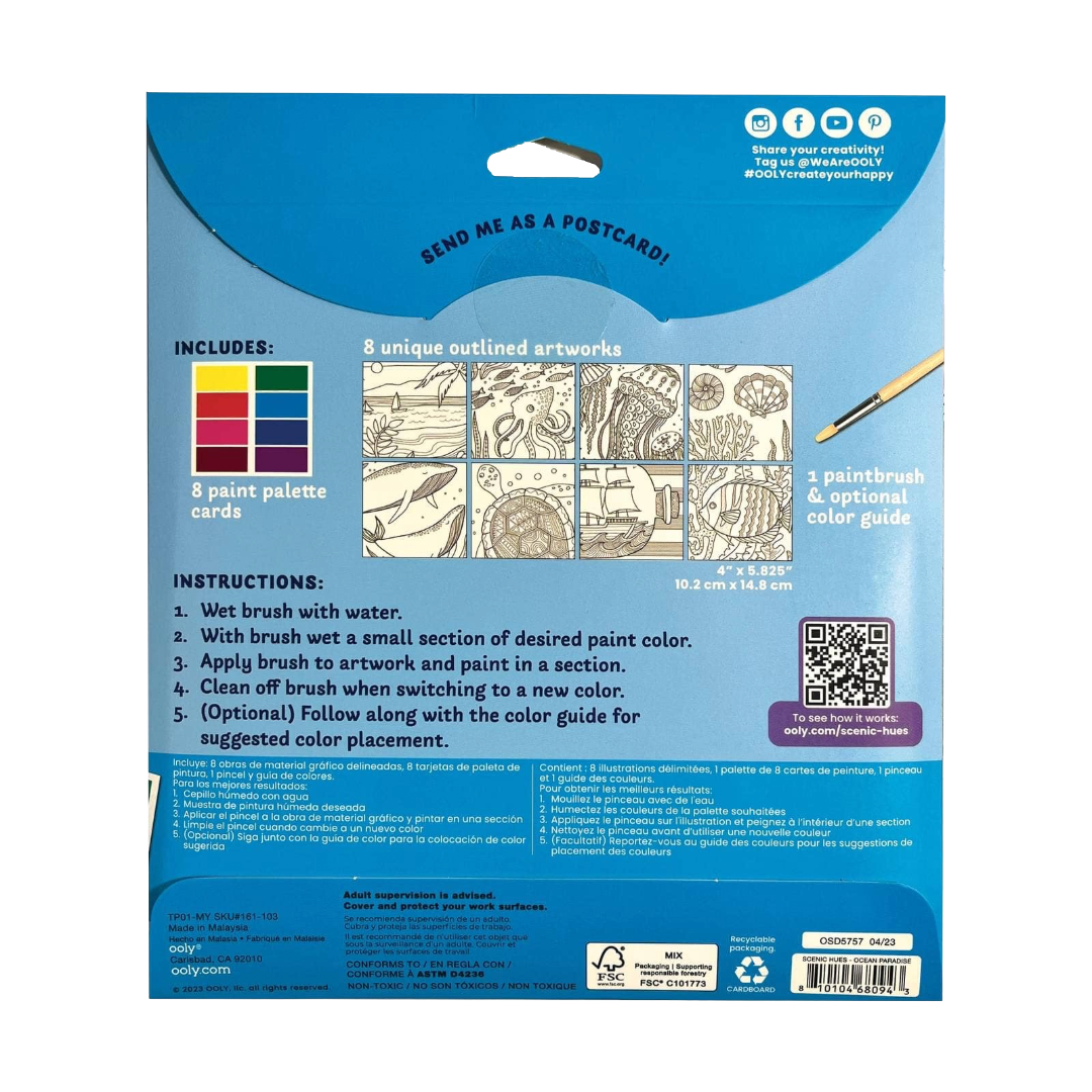 Ocean Paradise Scenic Hues D.I.Y. Watercolor Kit