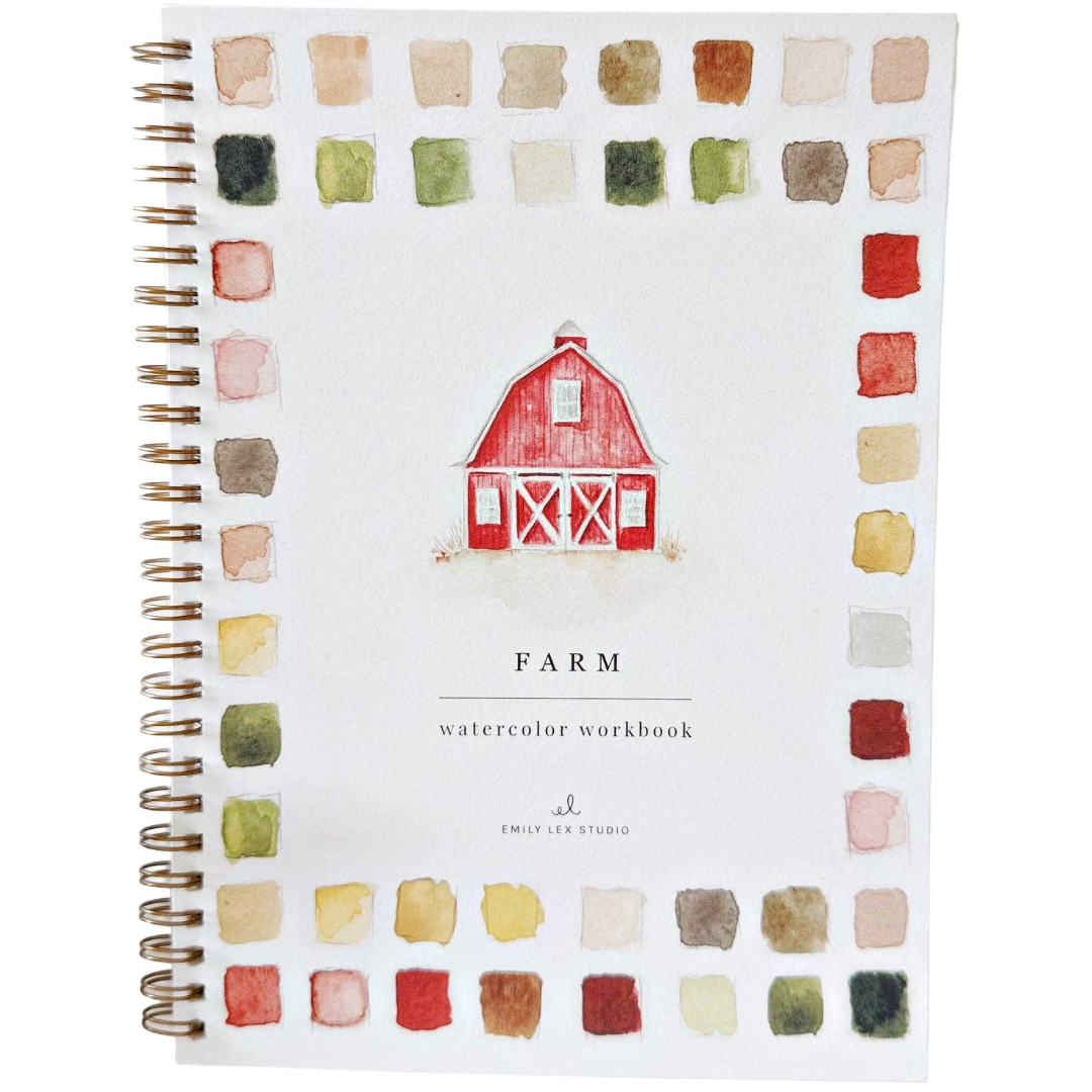 Farm watercolor workbook