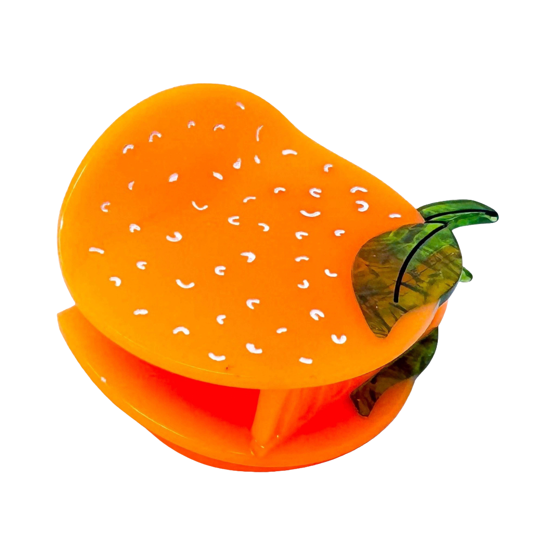 Midi Orange Hair Claw Clip