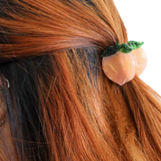 Mini Peach Hair Claw Clip