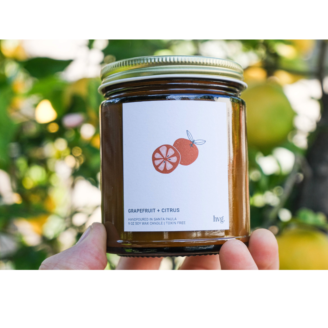 Grapefruit + Citrus Soy Wax Candle - 9 oz.