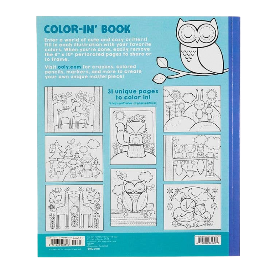 Color-in' Book: Little Cozy Critters