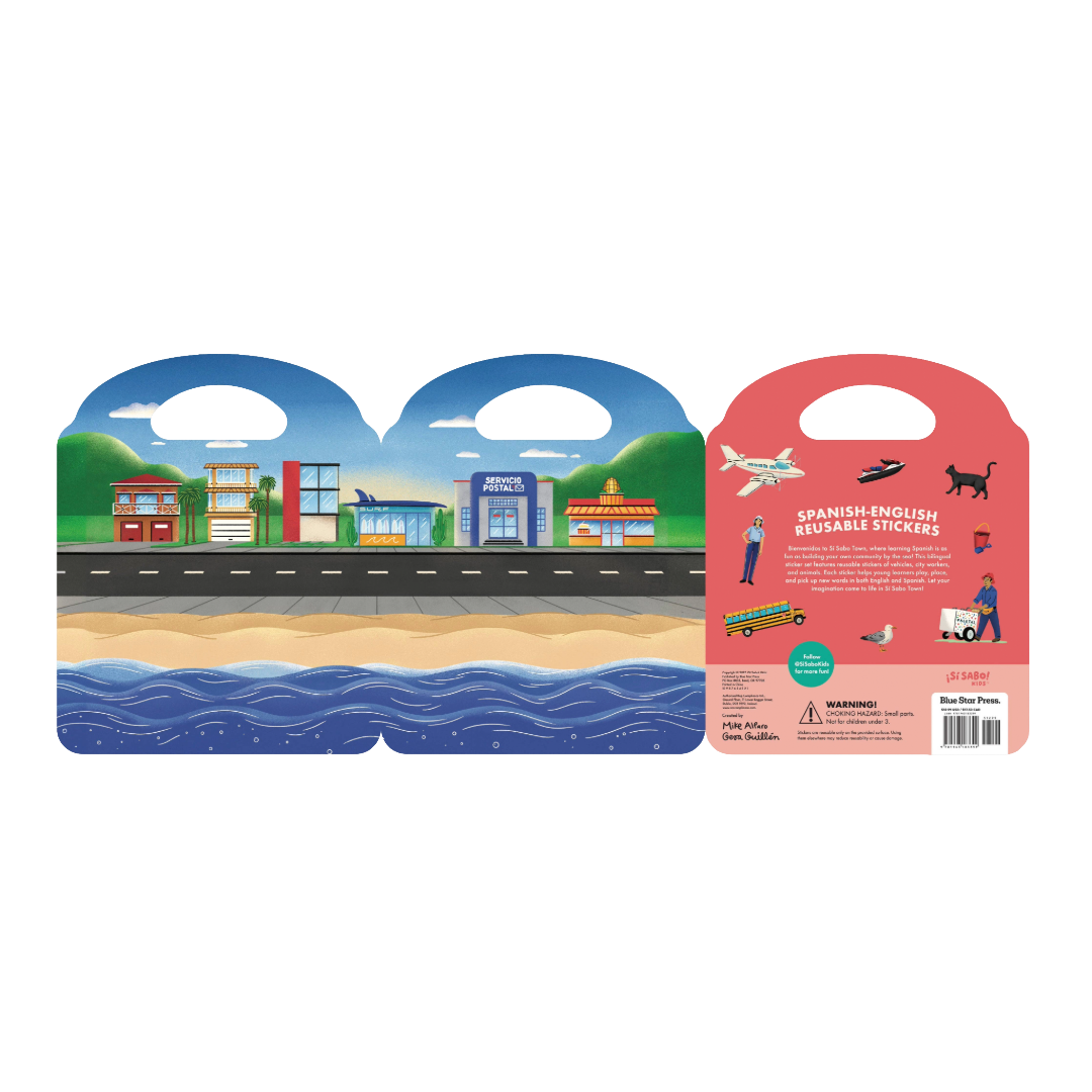 Sí Sabo Town: A Bilingual Reusable Sticker Play Set