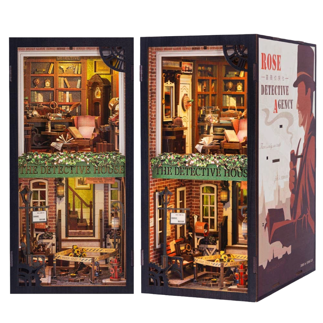 DIY Book Nook Kit: Rose Detective Agency with Dust Cover