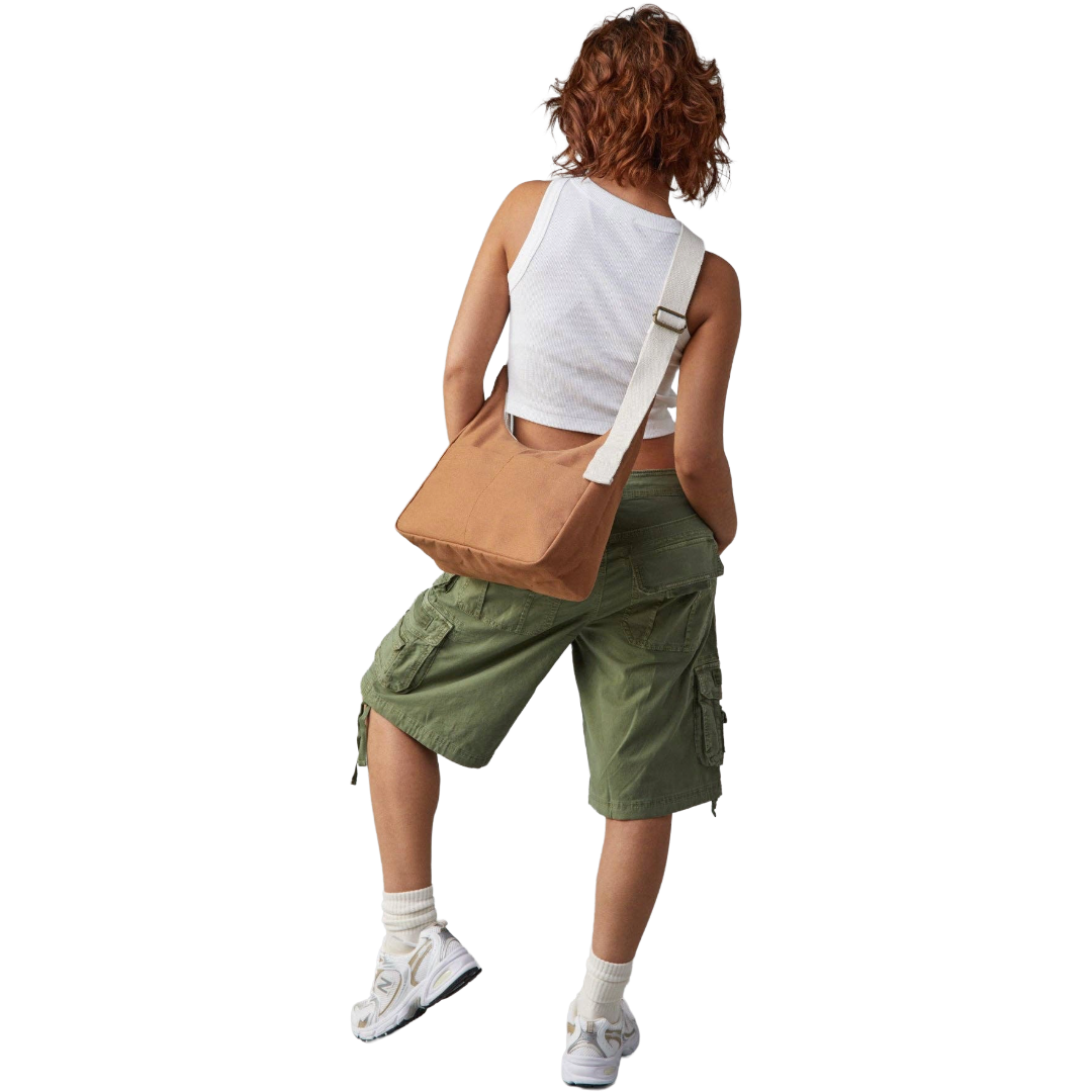 Organic Cotton Satchel Bag - Nutmeg