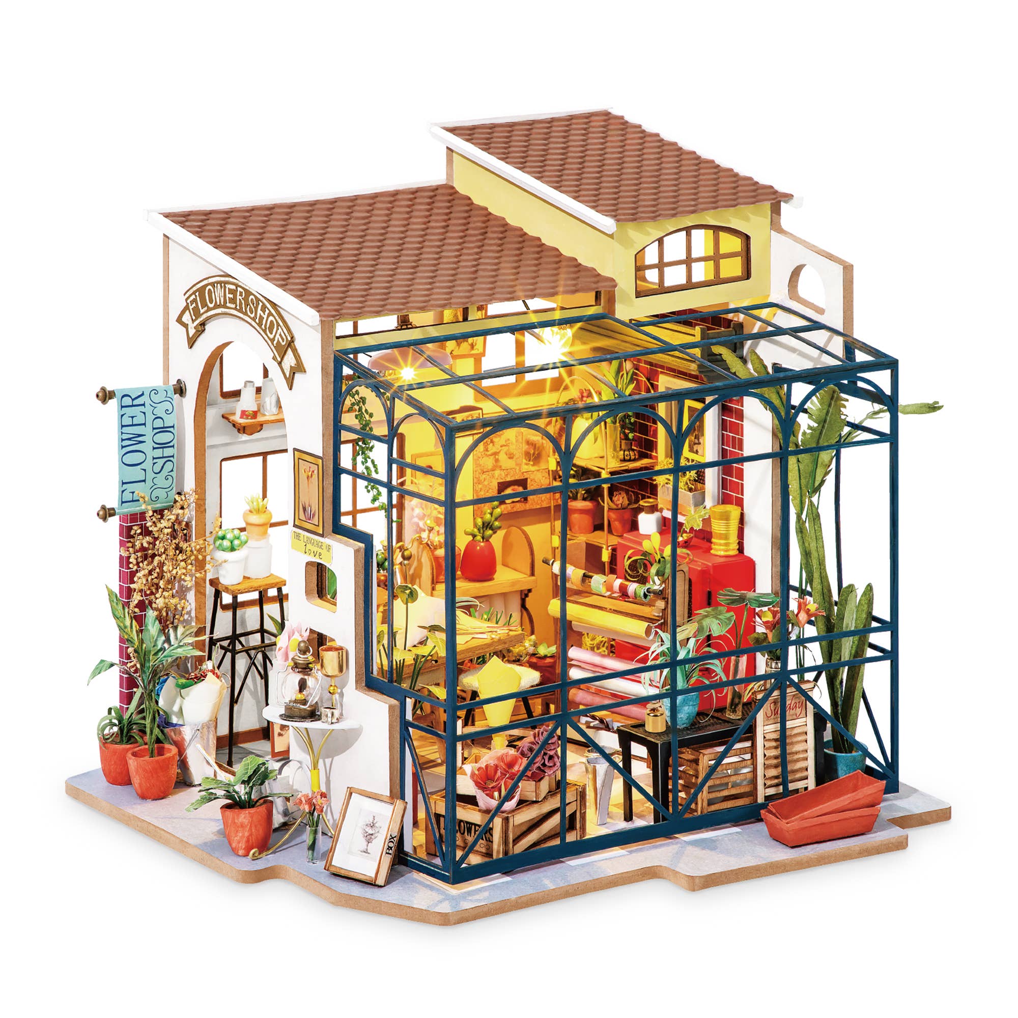 DIY Miniature House Kit: Flower Shop