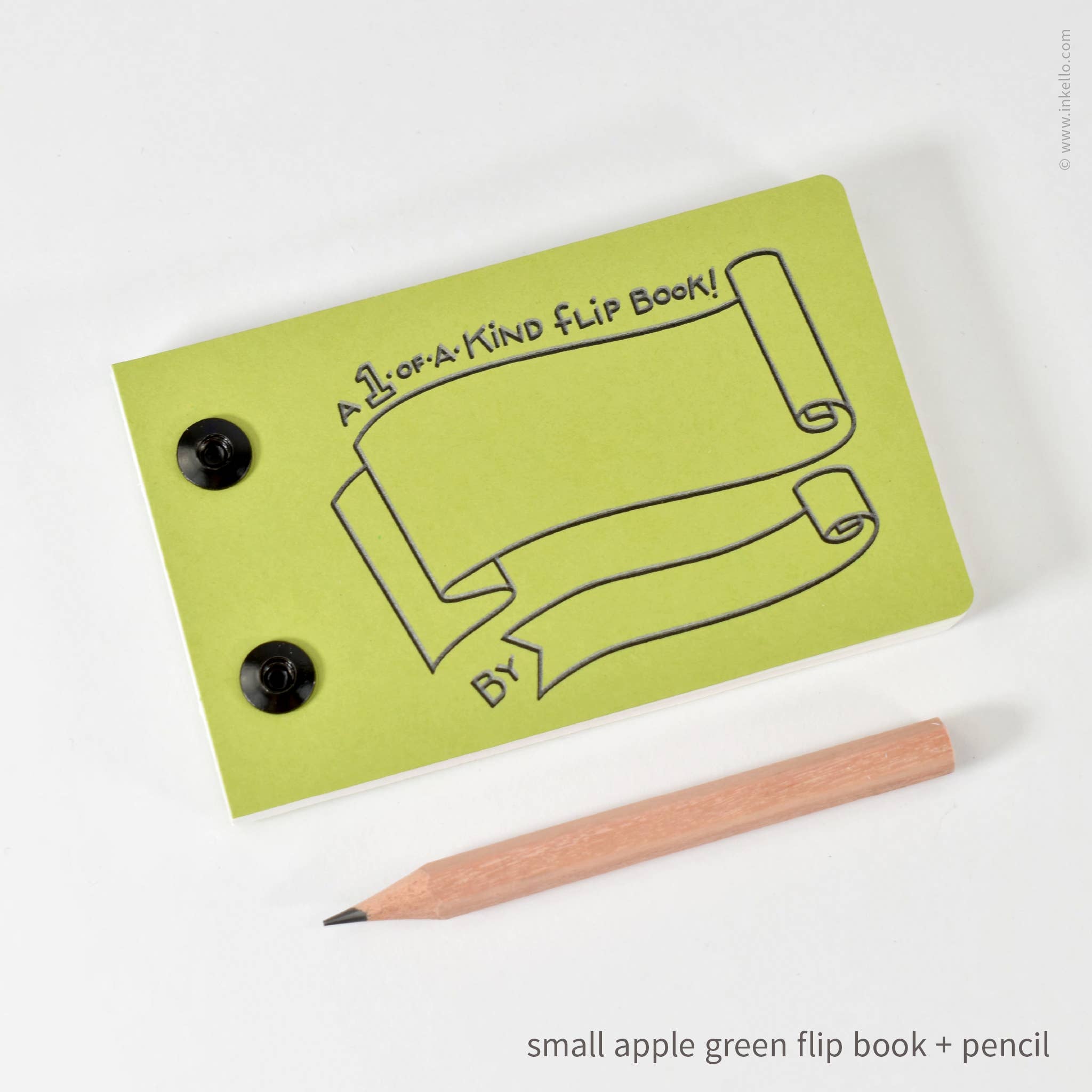 Draw-Your-Own Flip Book + Pencil - Kraft Brown