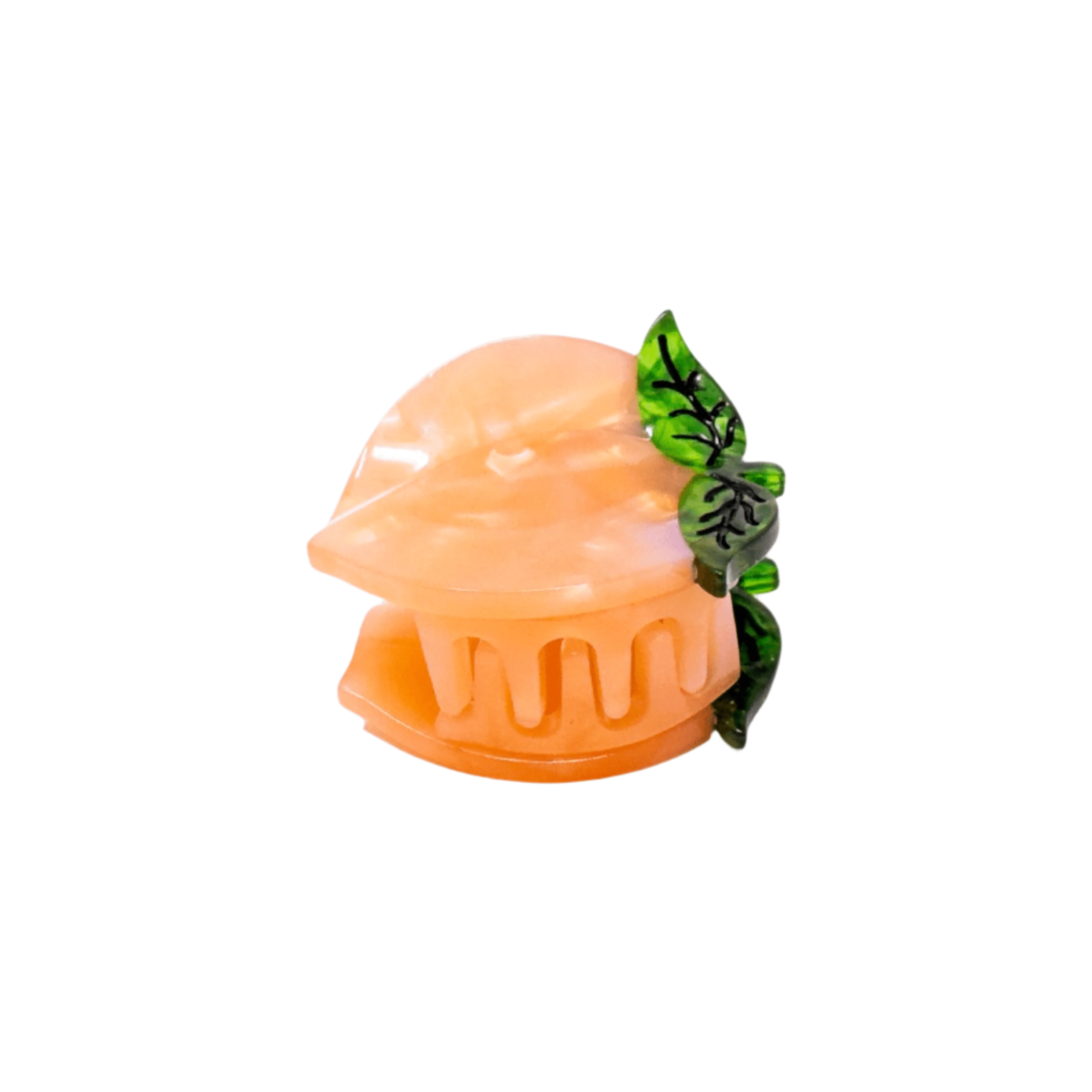 Mini Peach Hair Claw Clip