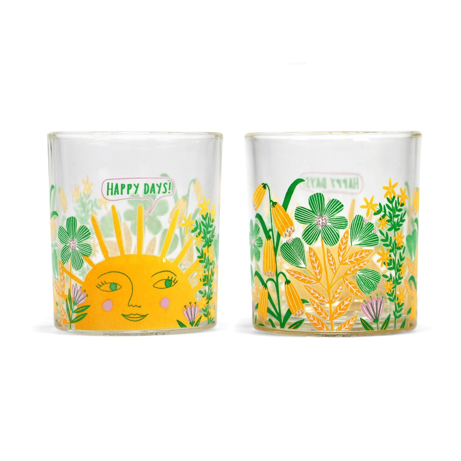 Happy Days Drinking Glasses - Set of 2