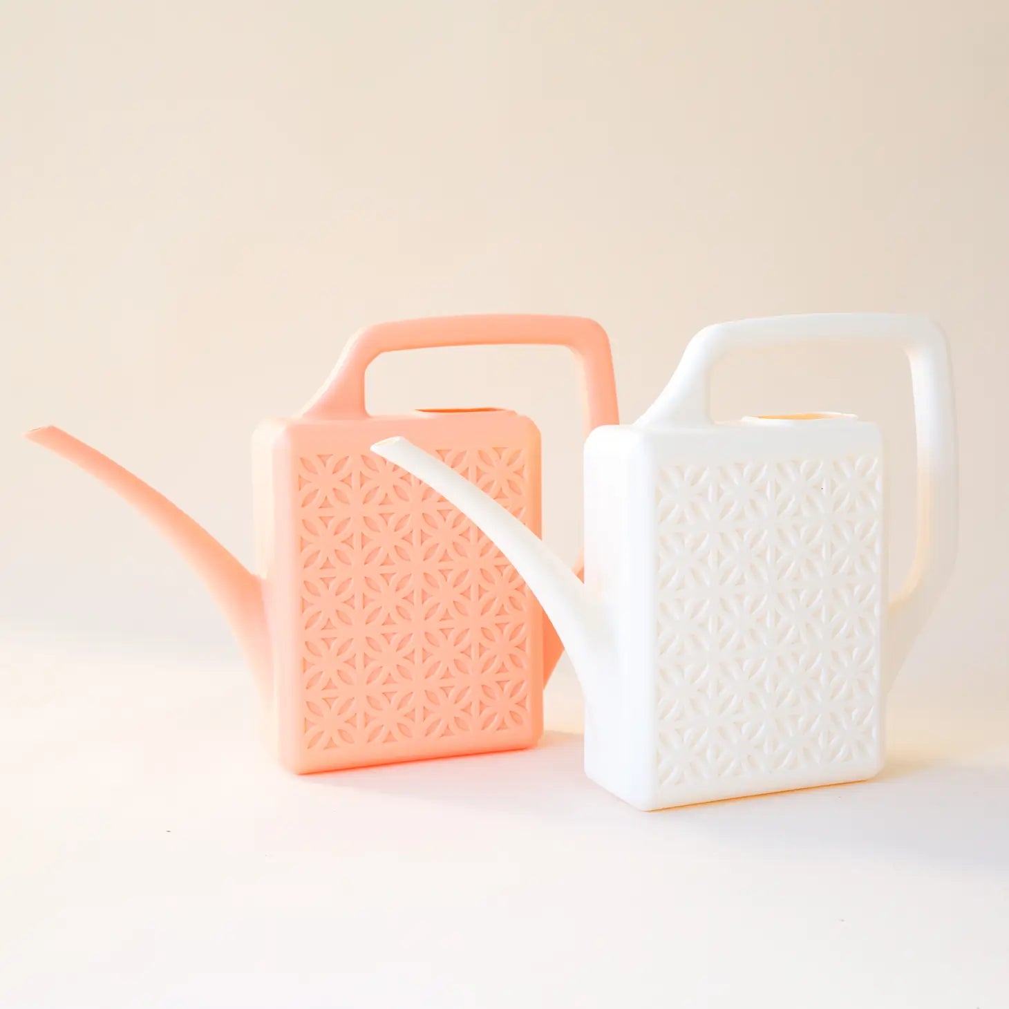 Breeze Block Recycled Plastic Watering Can - Peach