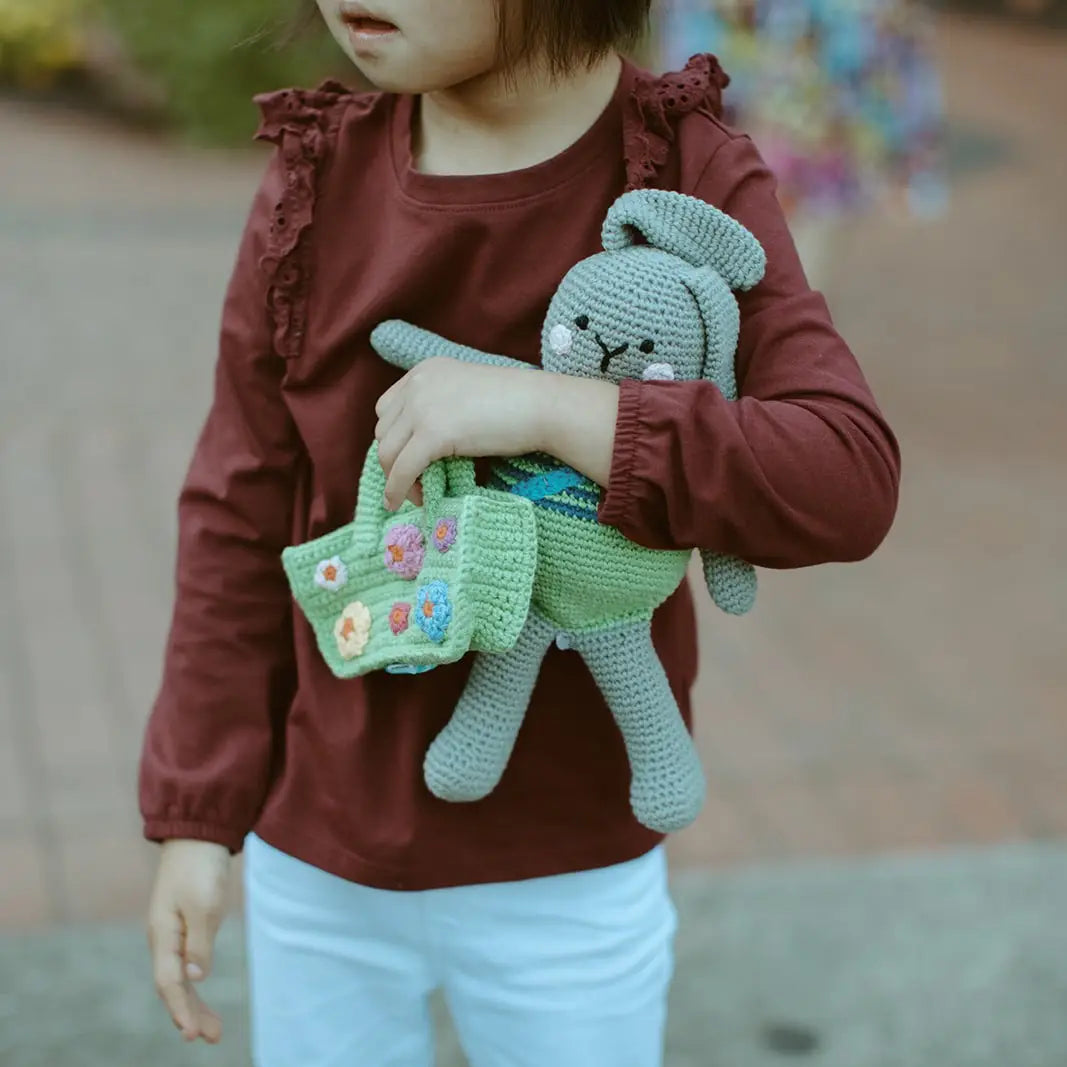 Bunny Rattle - Apple Green