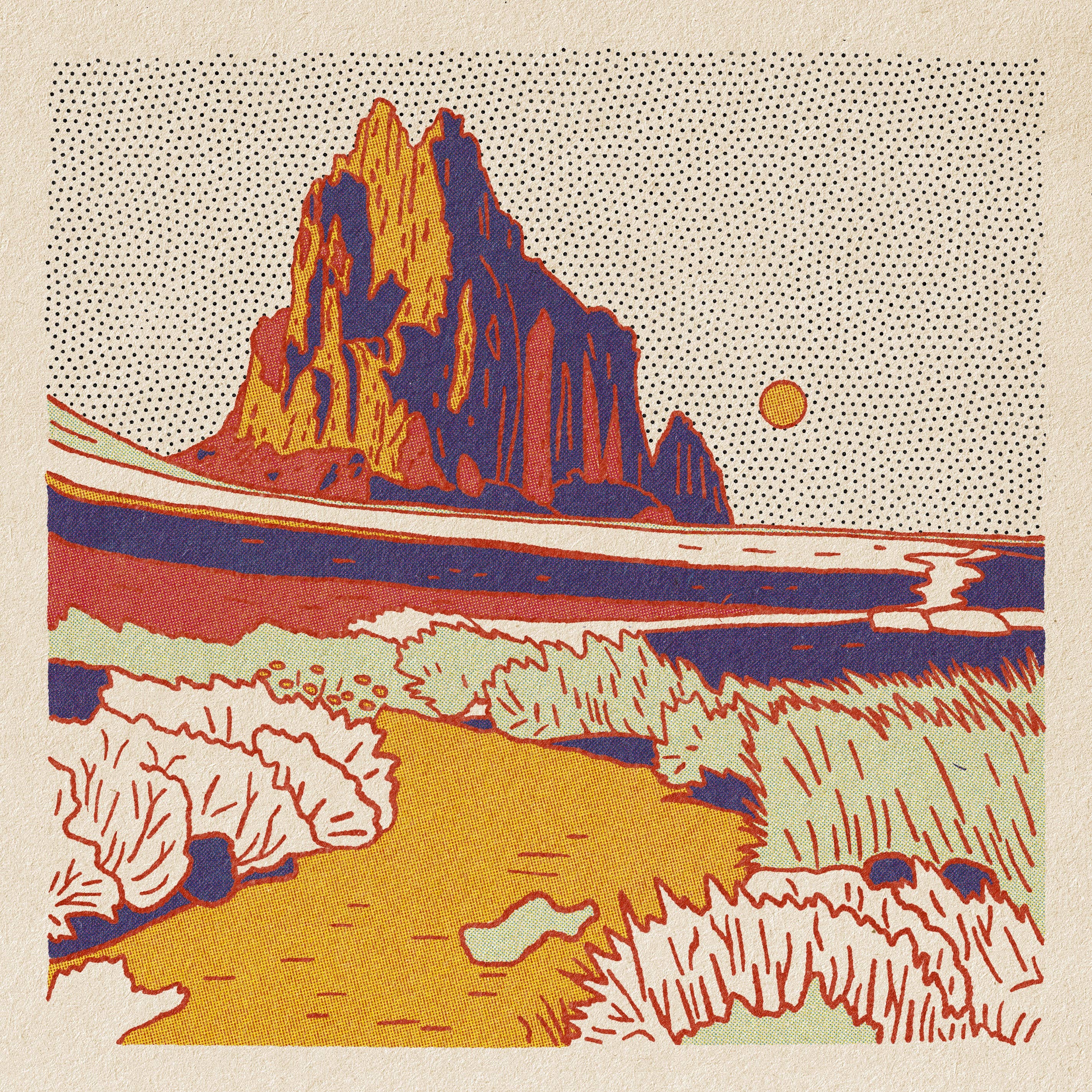 Shiprock, New Mexico 12"x12" Print