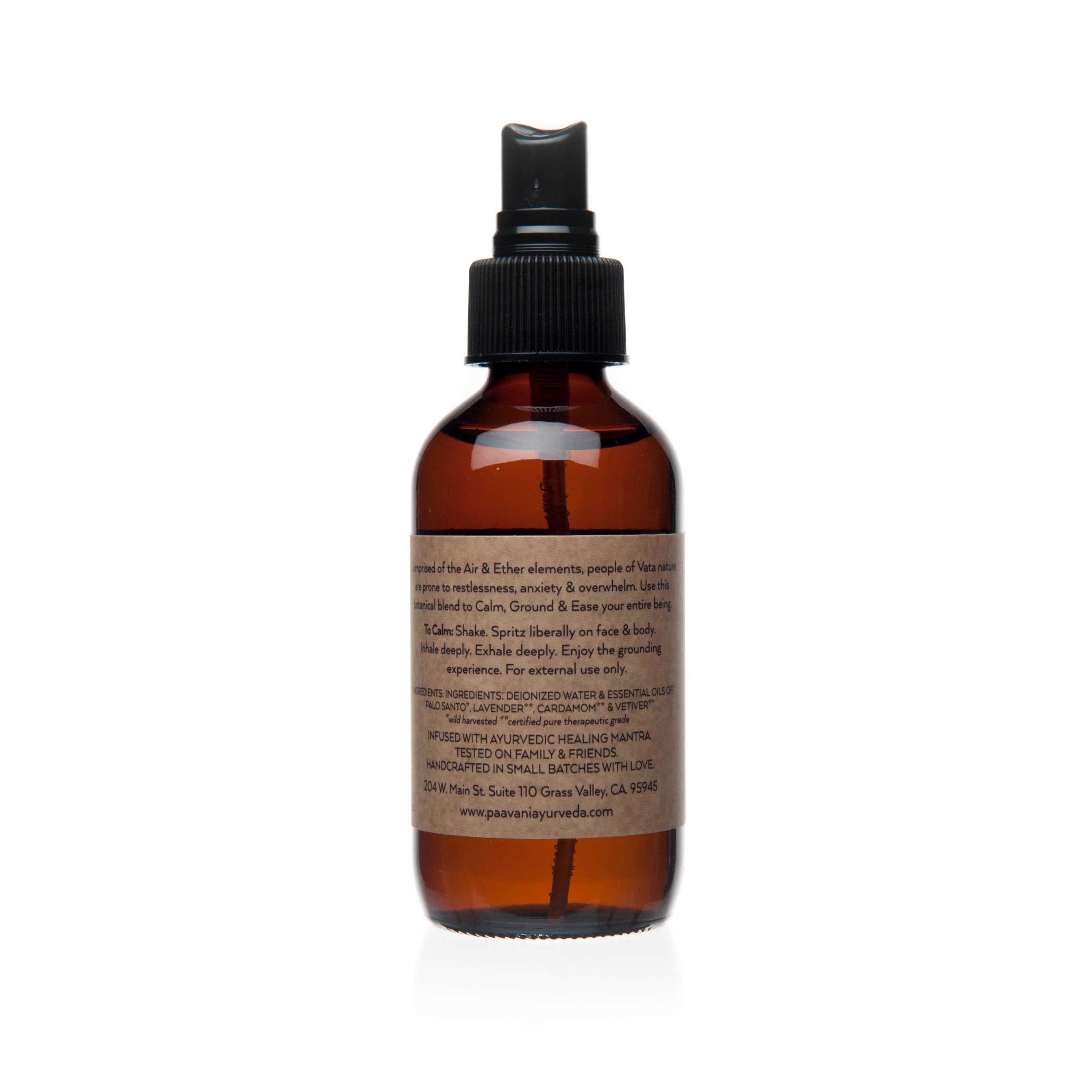 Vata Aromatherapy Spritzer: 4 ounce