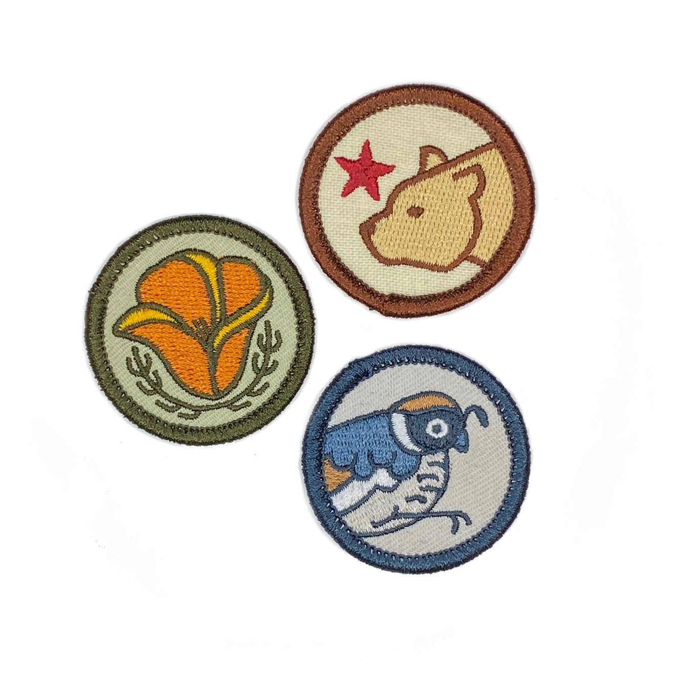 California Merit Badges Iron On Patch