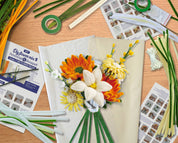 DIY Chenille Flower Bouquet Kit – Orange Mix