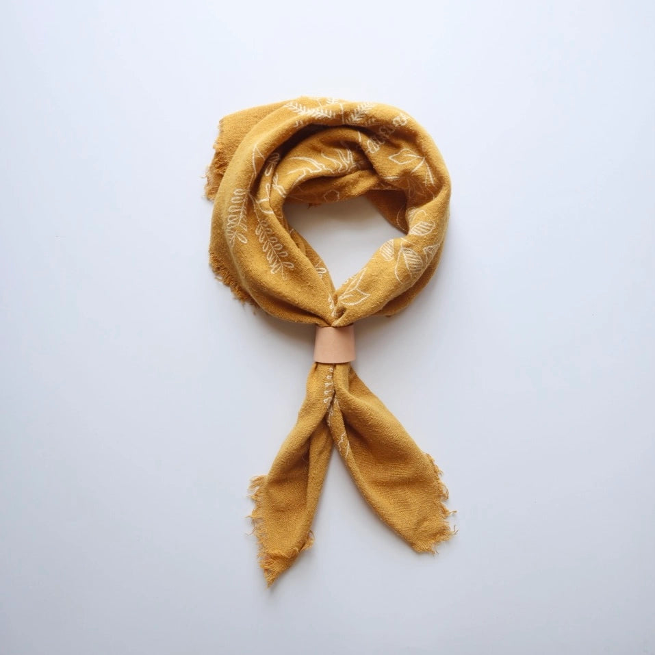 Desert Gold Naturally Dyed Botanical Print Bandana