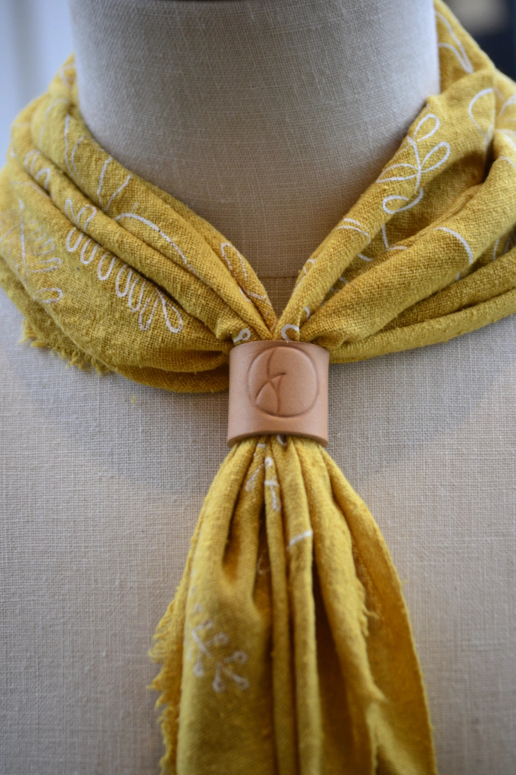 Desert Gold Naturally Dyed Botanical Print Bandana