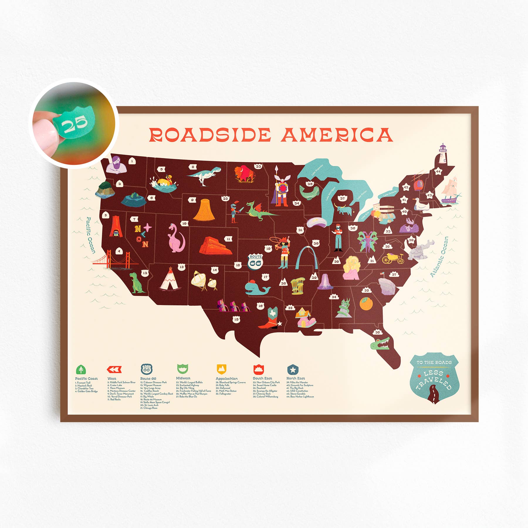 Roadside America print with Stickers - 18" x 24"