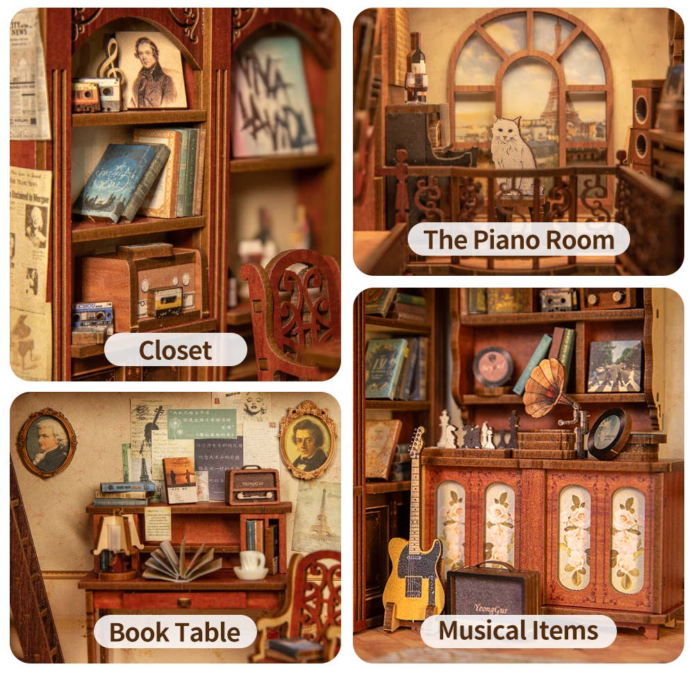 The Secret Rhythm with Dust Cover: DIY Book Nook Kit