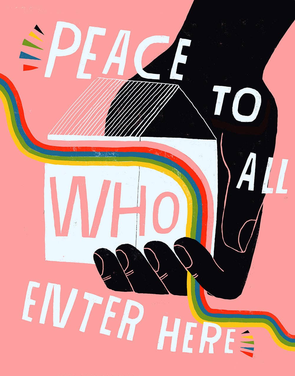 Peace To All Who Enter Here - 8.5"x11" Art Print
